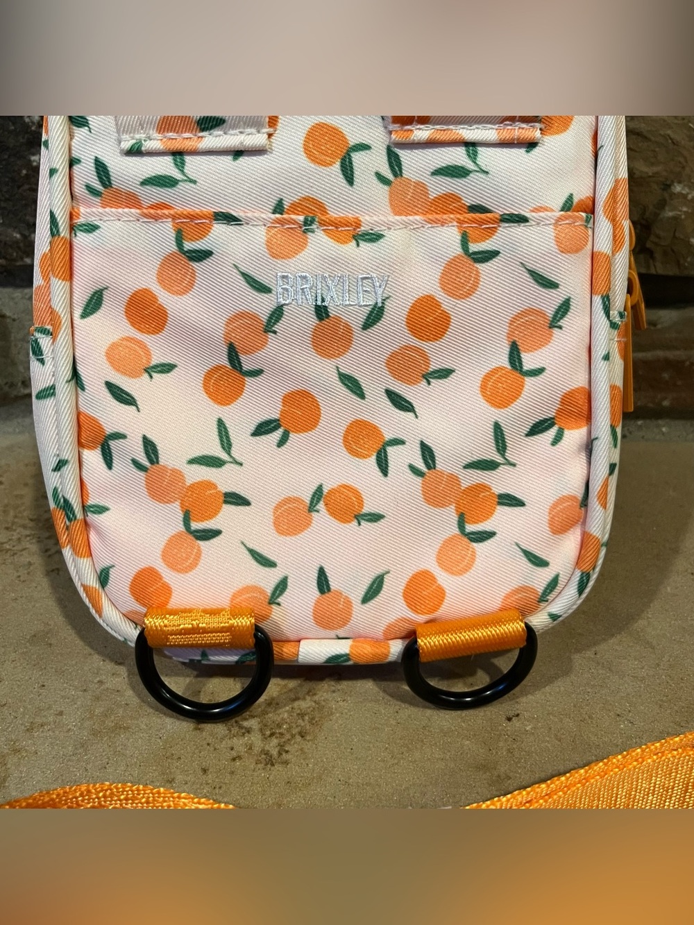 Brixley Orange Print Small Crossbody Bag - Picture 2 of 6